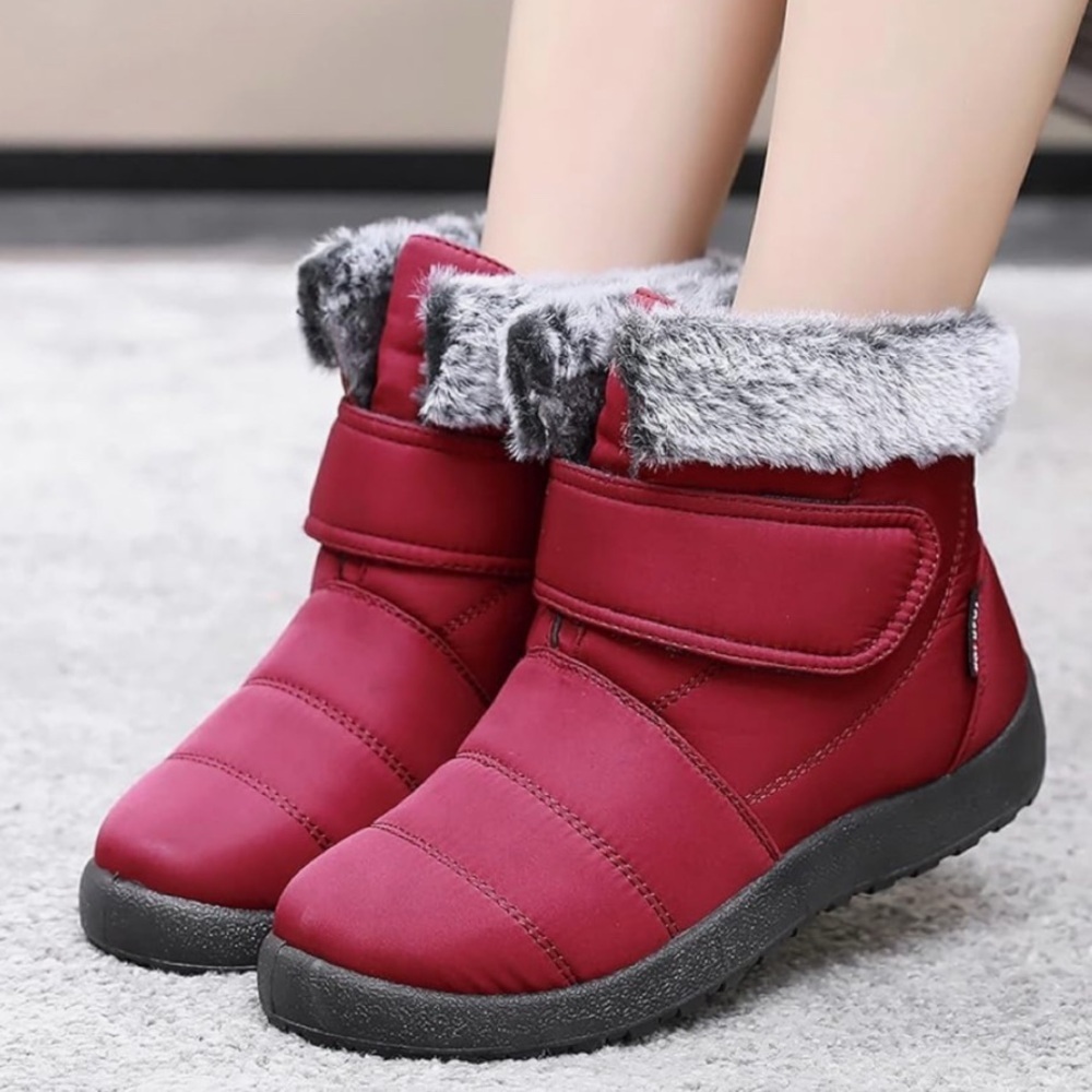 Burgundy Winter Snow/Rain Boots - Picture 4 of 4